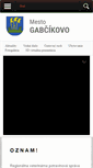 Mobile Screenshot of gabcikovo.sk
